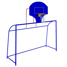 Ворота для мини-футбола с баскетбольным щитом
